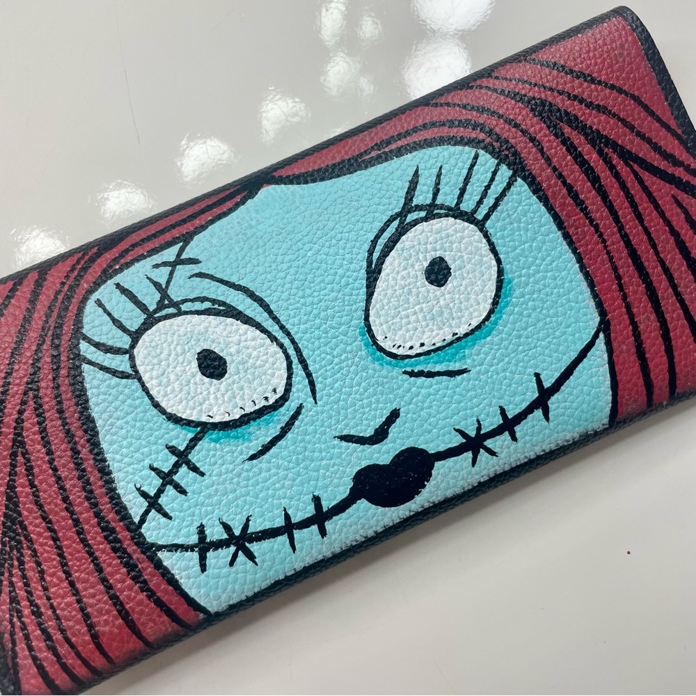 Hand Painted Tim Burtons Nightmare Before Christmas Sally Wallet